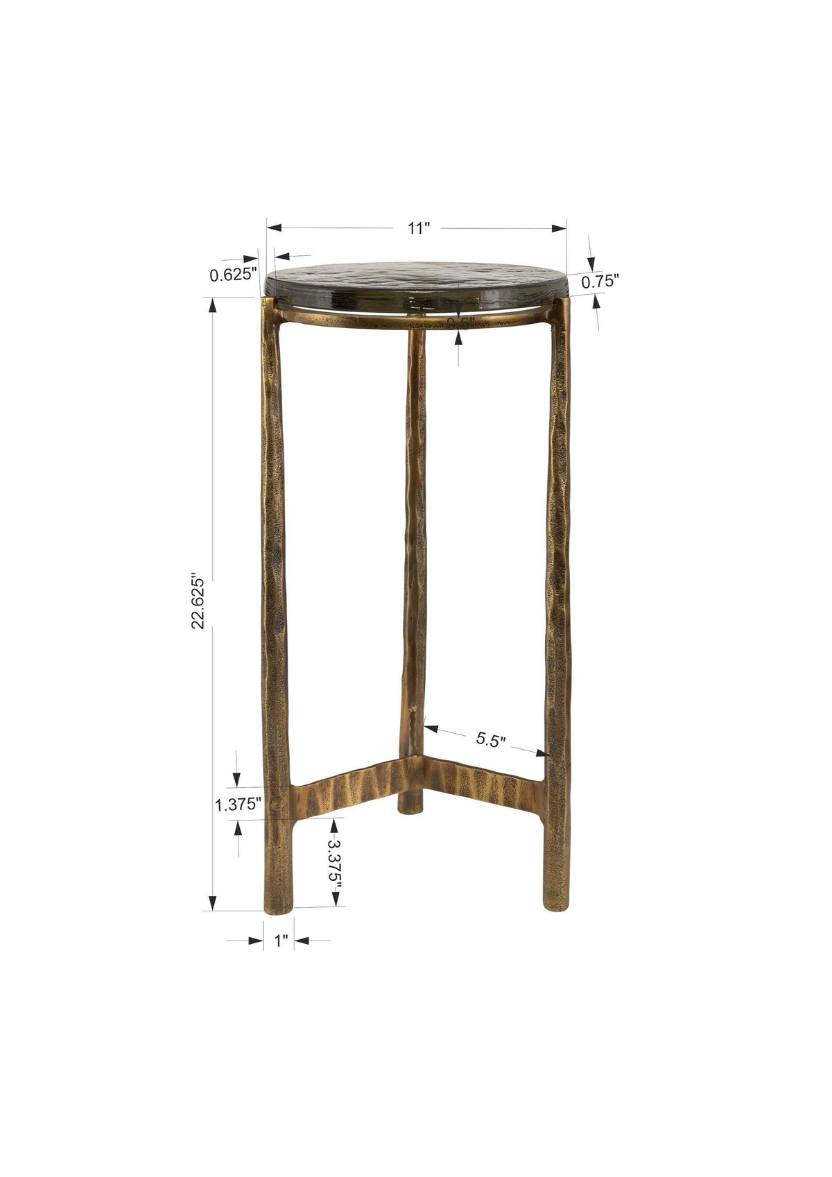 Eternity Brass Accent Table - Bronze by Uttermost - View 5