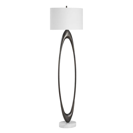 Sonic Open Oval Floor Lamp Bronze - Dark Brown by Uttermost - View 8