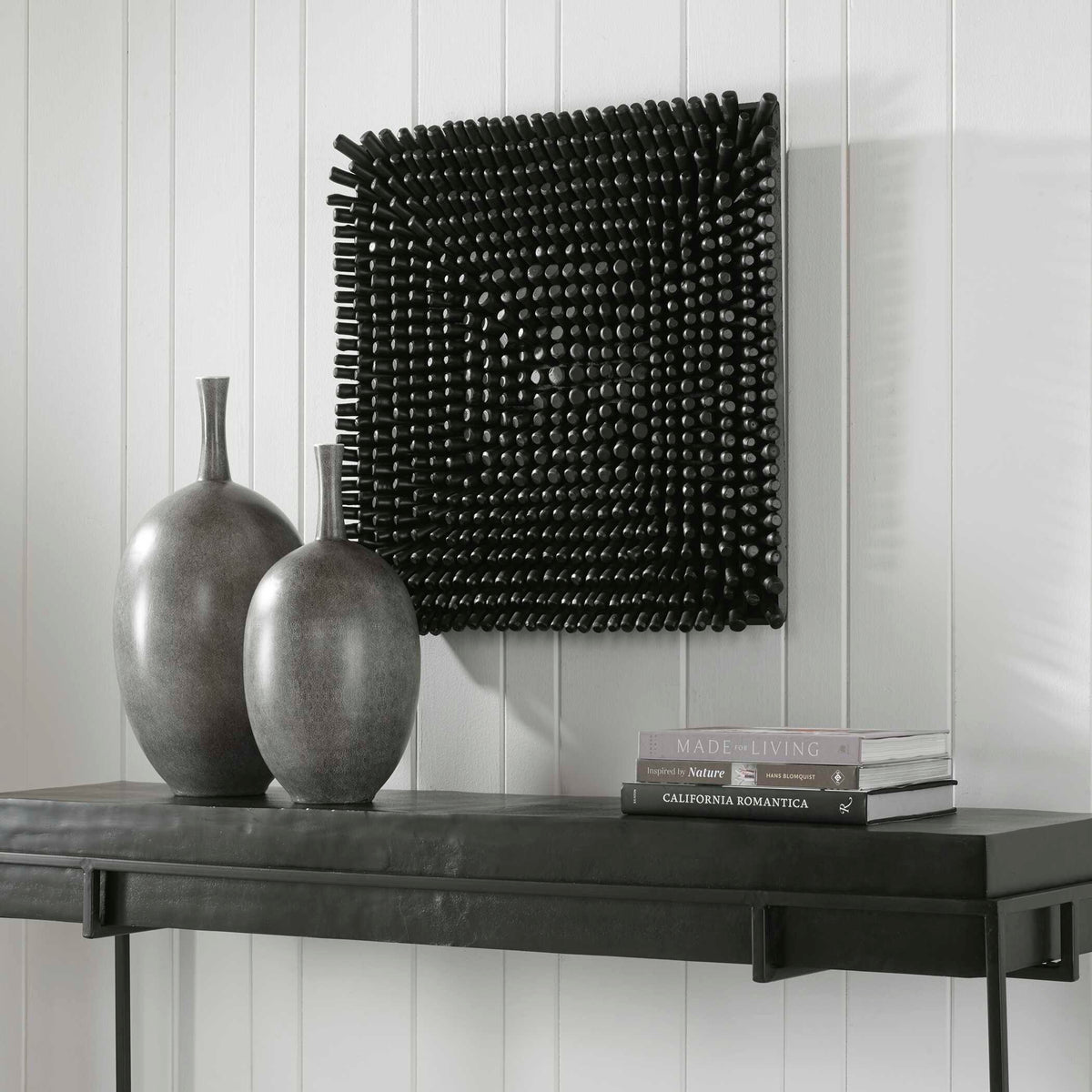 Portside Wood Wall Panel - Black by Uttermost - View 3