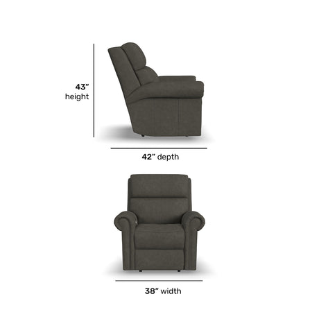 Bernard Power Leather Recliner With Power Headrest & Lumbar | Flexsteel