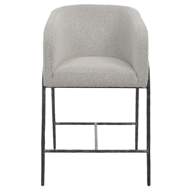 Jacobsen 27" Counter Stool - Light Gray by Uttermost - View 1