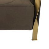 Brown and Gold Sofa Chair - Home Elegance USA
