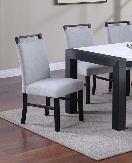 Modern Style Dining Table 4x Side Chairs Dining Bench White Faux Marble Top Table Bench 4x Chairs Wooden 6pc Dining Set - sold by Home Elegance USA