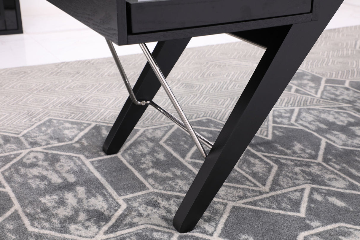 Suffolk - Contemporary Black Ash Desk - View Image 1