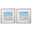 Sea Glass Sandbar Framed Prints (Set of 2) - Light Blue by Uttermost - View 1