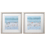 Sea Glass Sandbar Framed Prints (Set of 2) - Light Blue by Uttermost - View 1