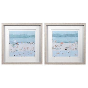 Sea Glass Sandbar Framed Prints (Set of 2) - Light Blue by Uttermost - View 1