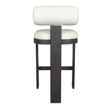 Bolster Back Outdoor Bar Stool - White / Black by Uttermost - View 4