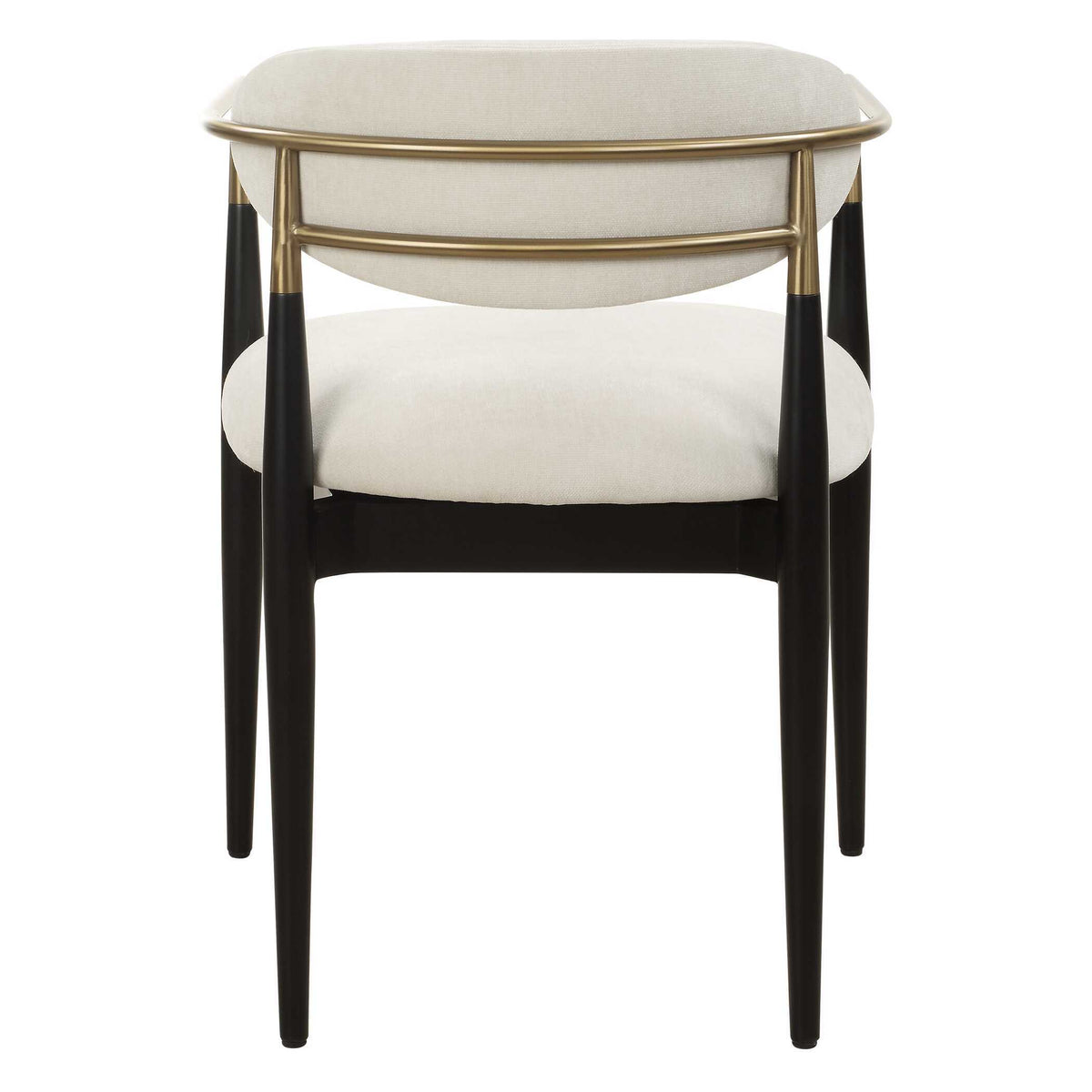 Moxie Dining Arm Chair - Black / White by Uttermost - View 7