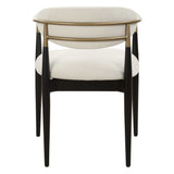Moxie Dining Arm Chair - Black / White by Uttermost - View 7