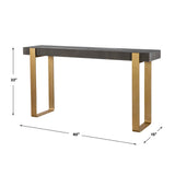 Kea Contemporary Console Table - Dark Gray / Yellow by Uttermost - View 7