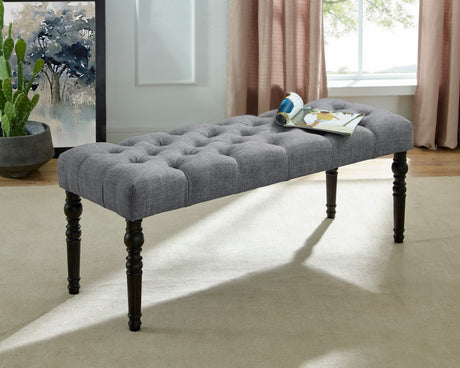 Leviton Urban Style Dark Wash Wood Dining Set: Table, 4 Chairs and Bench - sold by Home Elegance USA