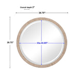 Carbet Round Rope Mirror - Light Brown / White by Uttermost - View 8