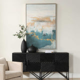 Eastside Abstract Coastal Art Black / Blue / Brown / Gray / Orange / Pink - Blue / Gray by Uttermost - View 2