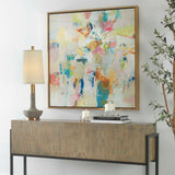 Party Time Framed Abstract Art - Beige / Light Blue by Uttermost - View 3