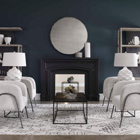 Guerina Scalloped Lamp - White by Uttermost - View 3