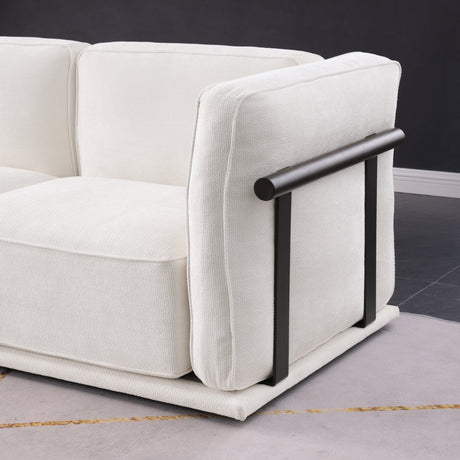 120' length , Fashionable modular sofa with iron and wood frame chenille sofa White ,uitable for living room - sold by Home Elegance USA