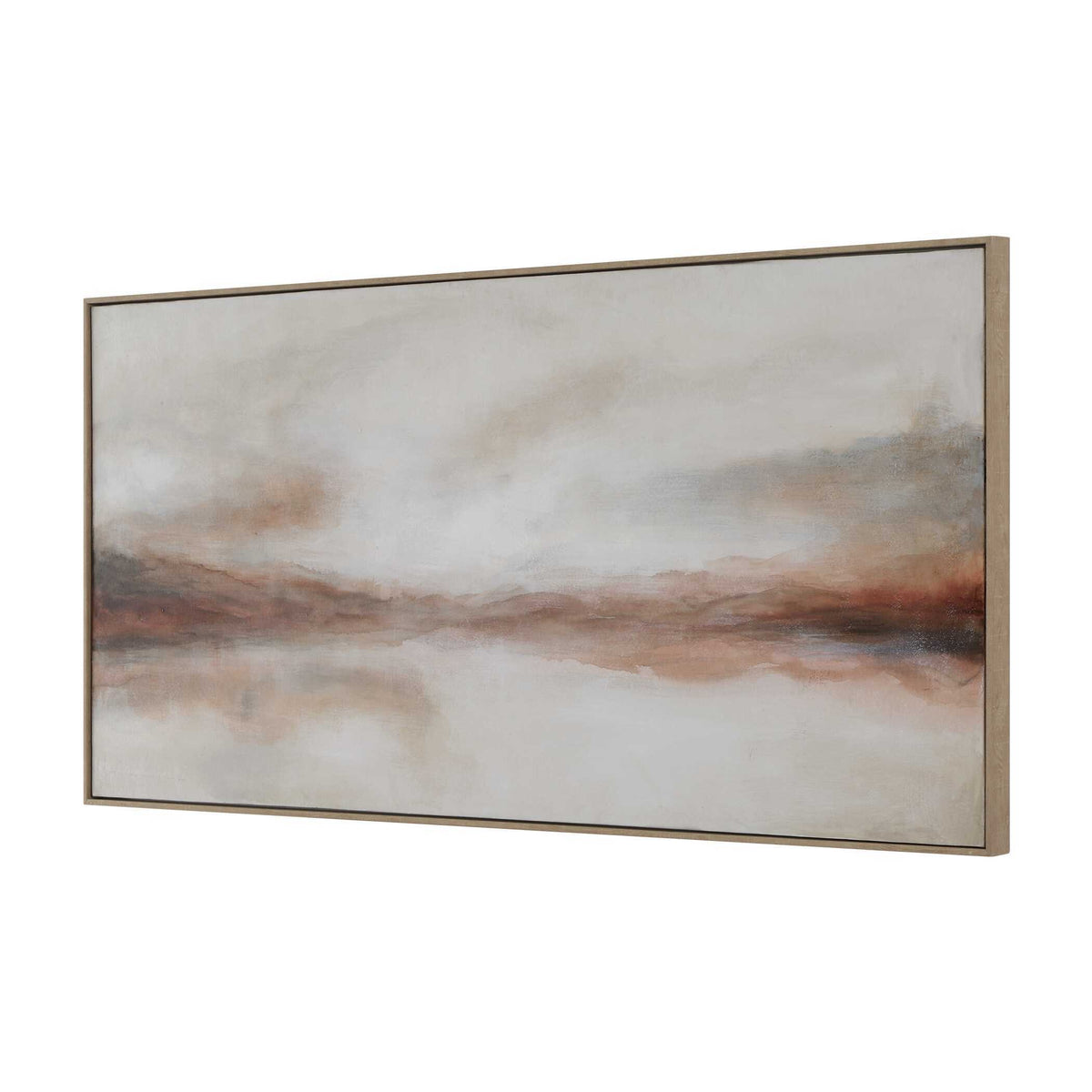Haze In The Horizon Landscape Painting Brown / Orange / White - Light Brown / White by Uttermost - View 4