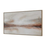 Haze In The Horizon Landscape Painting Brown / Orange / White - Light Brown / White by Uttermost - View 4