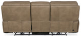 Riverton Power Sofa With Power Headrest/Lumbar - Light Brown by Hooker Furniture - View 3