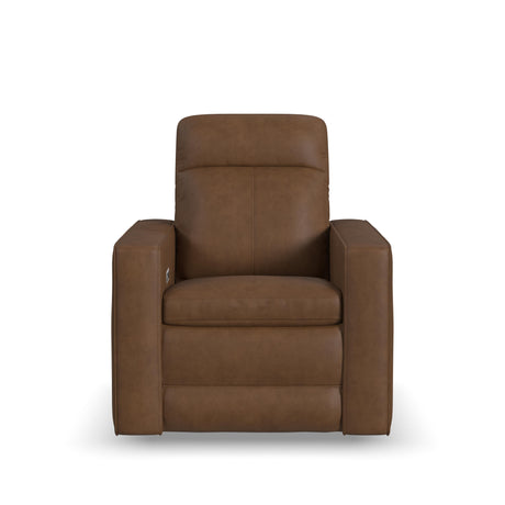 Dutch Power Swivel Gliding Recliner With Power Headrest, Lumbar, Heat & Massage - Dark Brown | Flexsteel