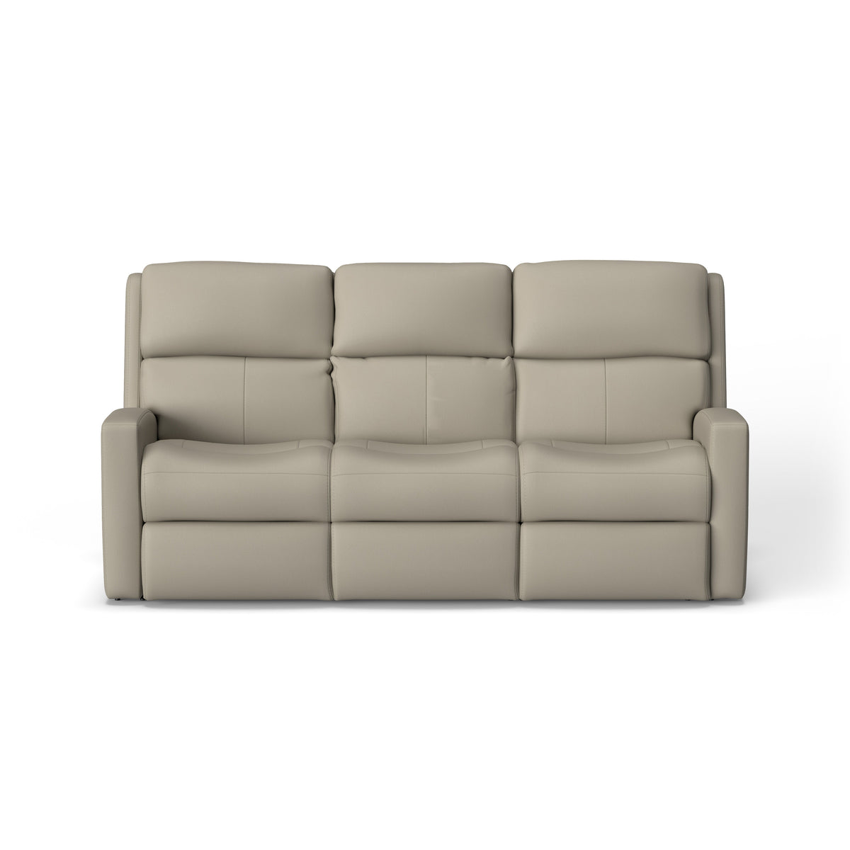 Catalina Transitional Leather Power Reclining Sofa, Power Headrests | Flexsteel