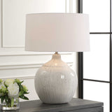 Dribble White Glaze Table Lamp by Uttermost - View 2