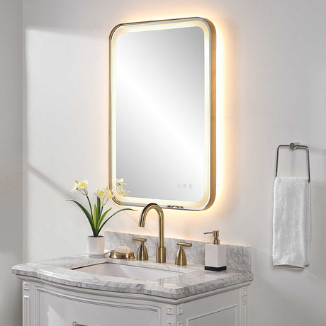 Crofton Vanity Mirror Gold & Silver - Gold / Silver by Uttermost - View 4