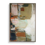 Palace Walls Framed Abstract Art Black / Blue / Brown / Green / Orange / Pink / Purple / White / Yellow - Light Brown / Orange by Uttermost - View 1