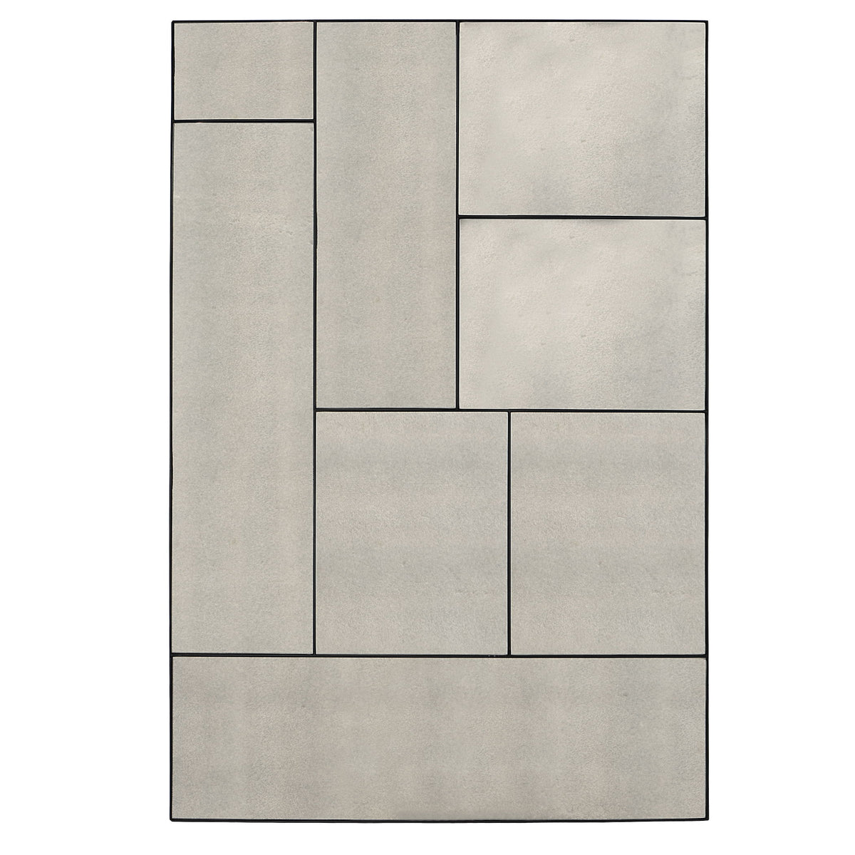 Puzzle Piece Oversized Mirror - Black by Uttermost - View 1