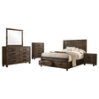 Greely Rustic Golden Brown 5-piece Storage Bedroom Set - sold by Home Elegance USA