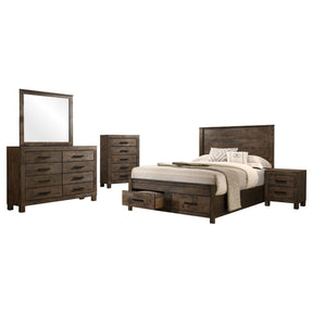 Greely Rustic Golden Brown 5-piece Storage Bedroom Set - sold by Home Elegance USA
