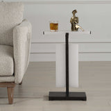 Elements Bubble Glass Accent Table - White by Uttermost - View 2