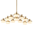 Wedge 12 Light LED Brass Chandelier White / Gold - Gold / White by Uttermost - View 1