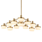 Wedge 12 Light LED Brass Chandelier White / Gold - Gold / White by Uttermost - View 1