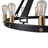 Marlow 12 Light Circle Chandelier - Black by Uttermost - View 4