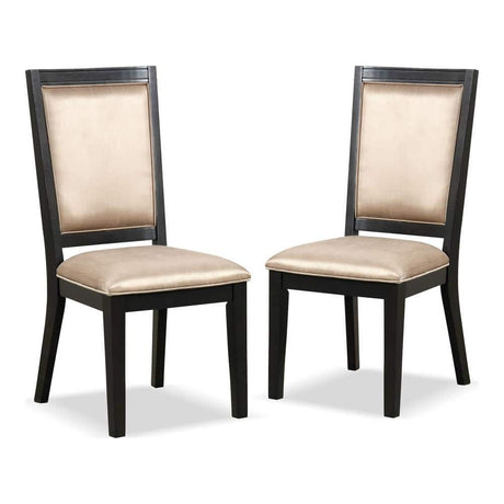 7pc Dining Set Contemporary Espresso Dining Table Glass Insert Top 6x Chairs Wooden Kitchen Dining Room Furniture - sold by Home Elegance USA