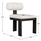 Bolster Back Outdoor Dining Chair - White / Black by Uttermost - View 14