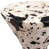 Lenora Stone Drink Table - Black / White by Uttermost - View 7