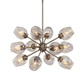 Chet 12 Light Sputnik Chandelier - Light Brown by Uttermost - View 1