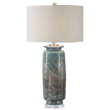 Olesya Swirl Glass Table Lamp - Blue / White by Uttermost - View 1