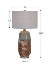 Maggie Ceramic Table Lamp - Light Brown / Silver by Uttermost - View 7