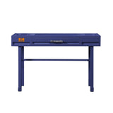 Metal Vanity Desk with One Drawer, Blue