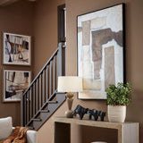 Interference Hand Painted Canvas - Dark Brown by Uttermost - View 2