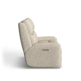 Rio Transitional Fabric Power Reclining Loveseat With Power Headrests | Flexsteel
