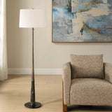 Tallarico Brass & Marble Floor Lamp Black / Bronze / Brown - Black / Dark Brown by Uttermost - View 3