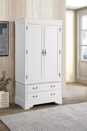 Louis Phillipe G3190-A Armoire , White - sold by Home Elegance USA