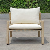 Strapped Outdoor Lounge Chair - Light Brown / Light Gray by Uttermost - View 3