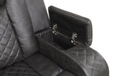 Benz LED & Power Reclining Loveseat Made With Faux Leather in Black - 659436023932 - Home Elegance USA - 9