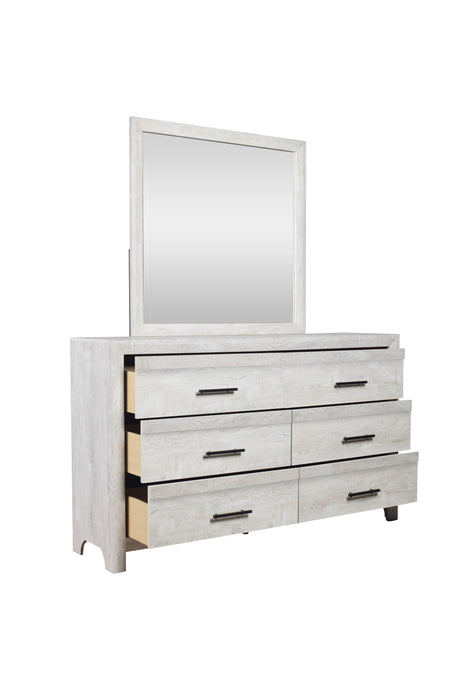 King 4PC Modern Style Storage Bedroom Set Made with Wood in Natural - sold by Home Elegance USA